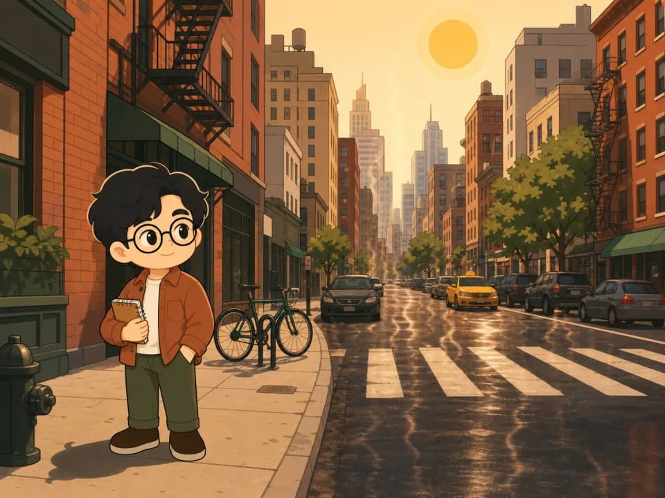 Article illustration of the visual identity on a hot city street